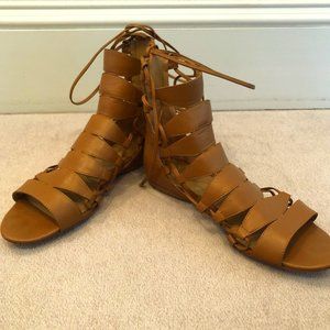 Sigerson Morrison Tan Leather Gladiator Sandal